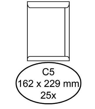 Hermes ENVELOP AKTE C5 WT 25STKS