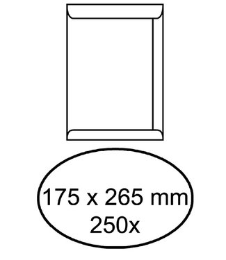 Office ENVELOP AKTE 175X265MM ZK 100GR WT 250STKS