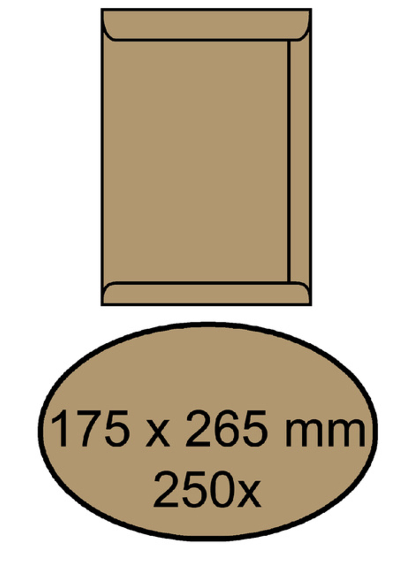Office Office ENVELOP AKTE 175X265MM ZK 90GR BR 250STKS