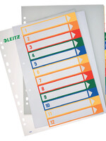 Leitz TABBLAD WOW PP A4+ 11GAATS 1-12 ASSORTI