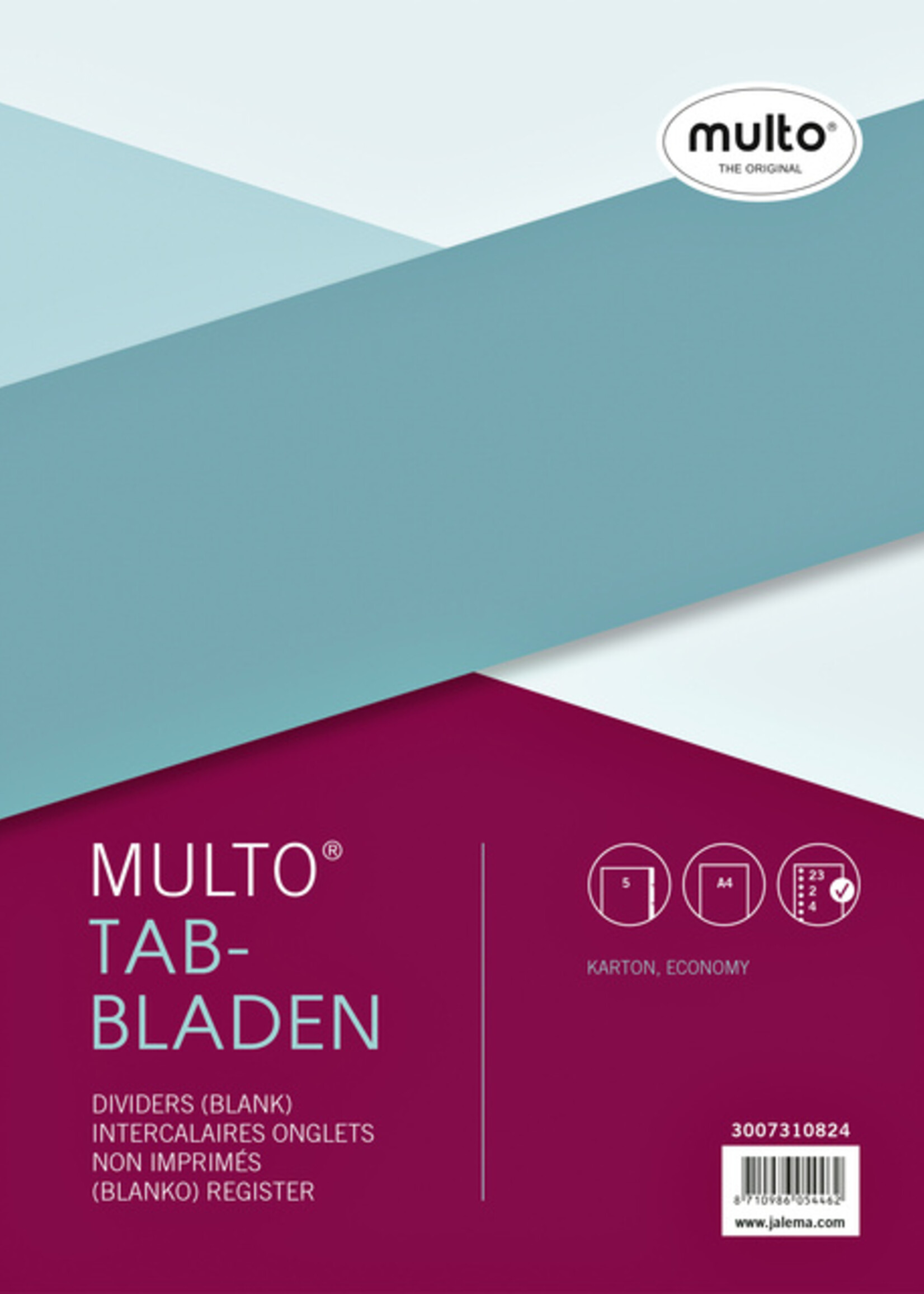 Multo Multo TABBLAD 7310824 23R KRT A4 5DELIG