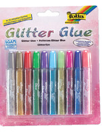 Folia Paper GLITTERLIJM 9.5ML ASS 10STKS