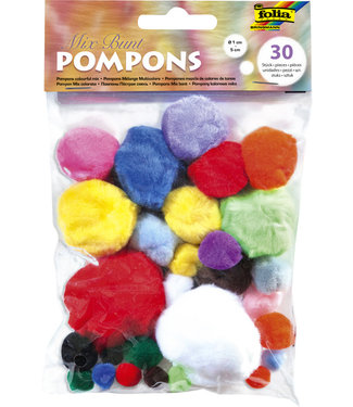 Folia Paper POMPONS ASS 30STKS