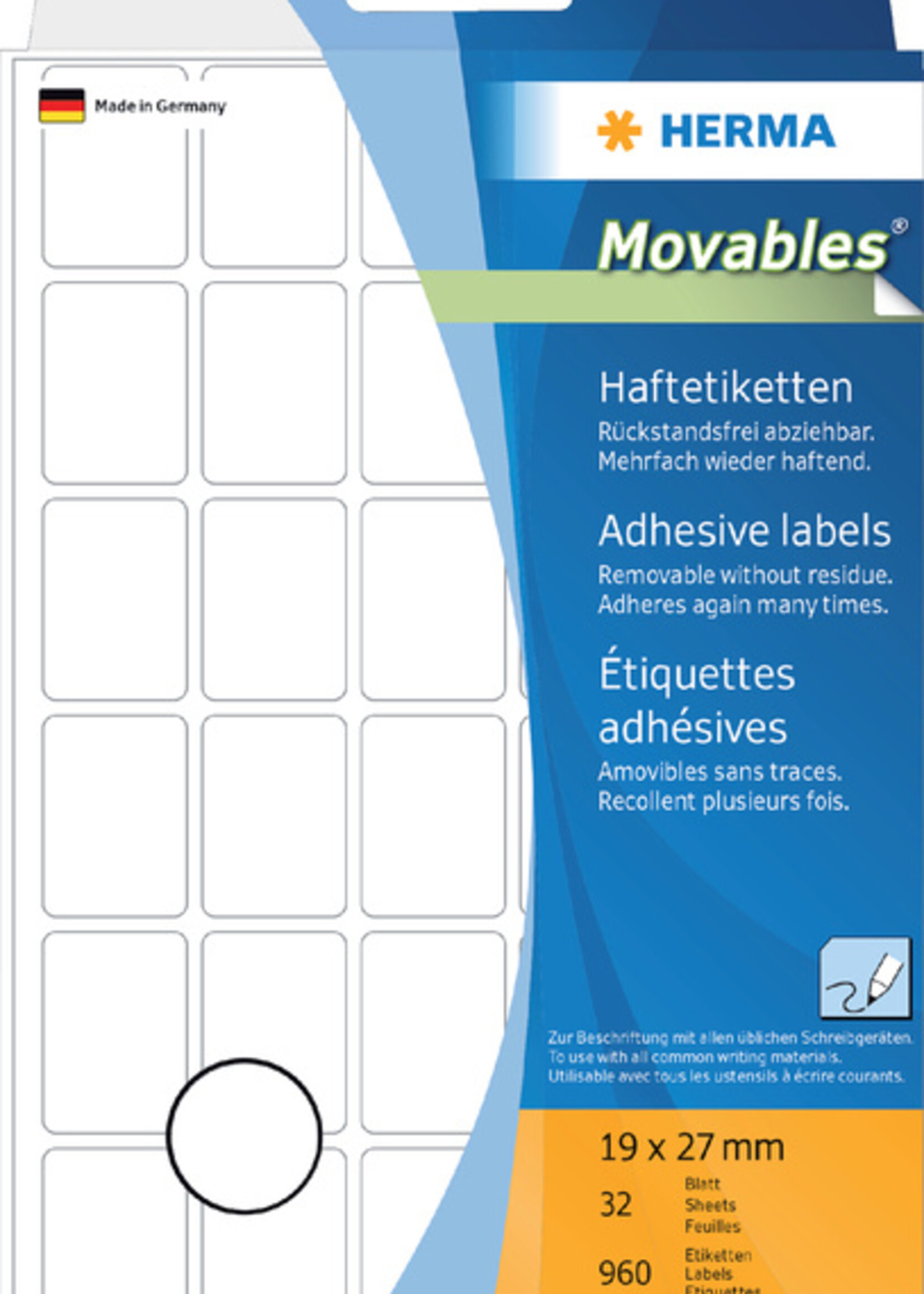 Herma Herma ETIKET 10608 19X27MM 960STKS
