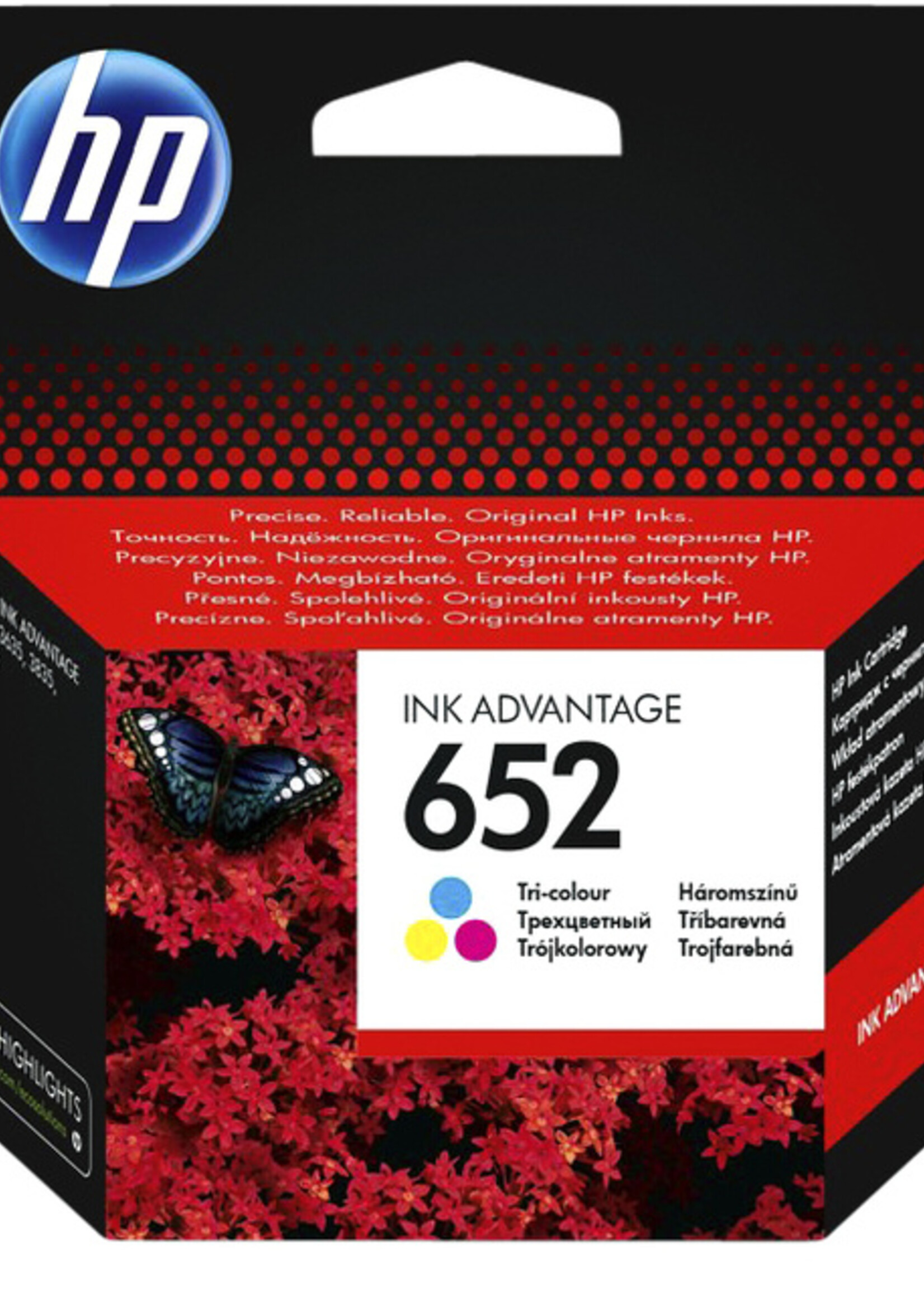 HP HP INKCARTRIDGE 652 - F6V24AE 652 3 KLEUR
