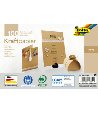 Folia Paper KRAFTPAPIER DIN A5 120GR 100VEL