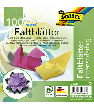 Folia Paper VOUWBLAADJES 20X20CM ASS 100VEL