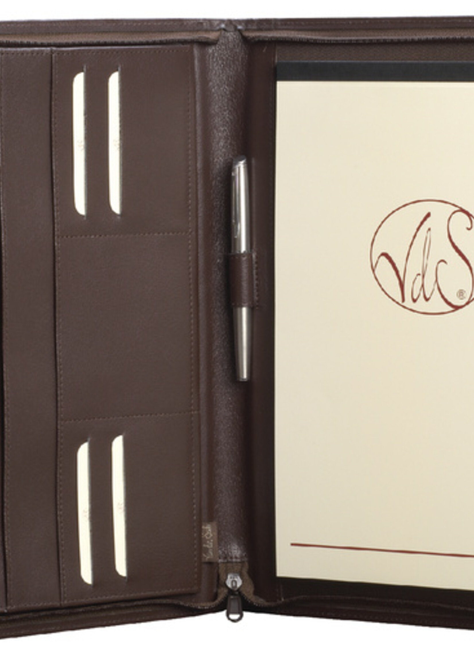 Van der Spek Van der Spek SCHRIJFMAP A4 RITS LEER BR