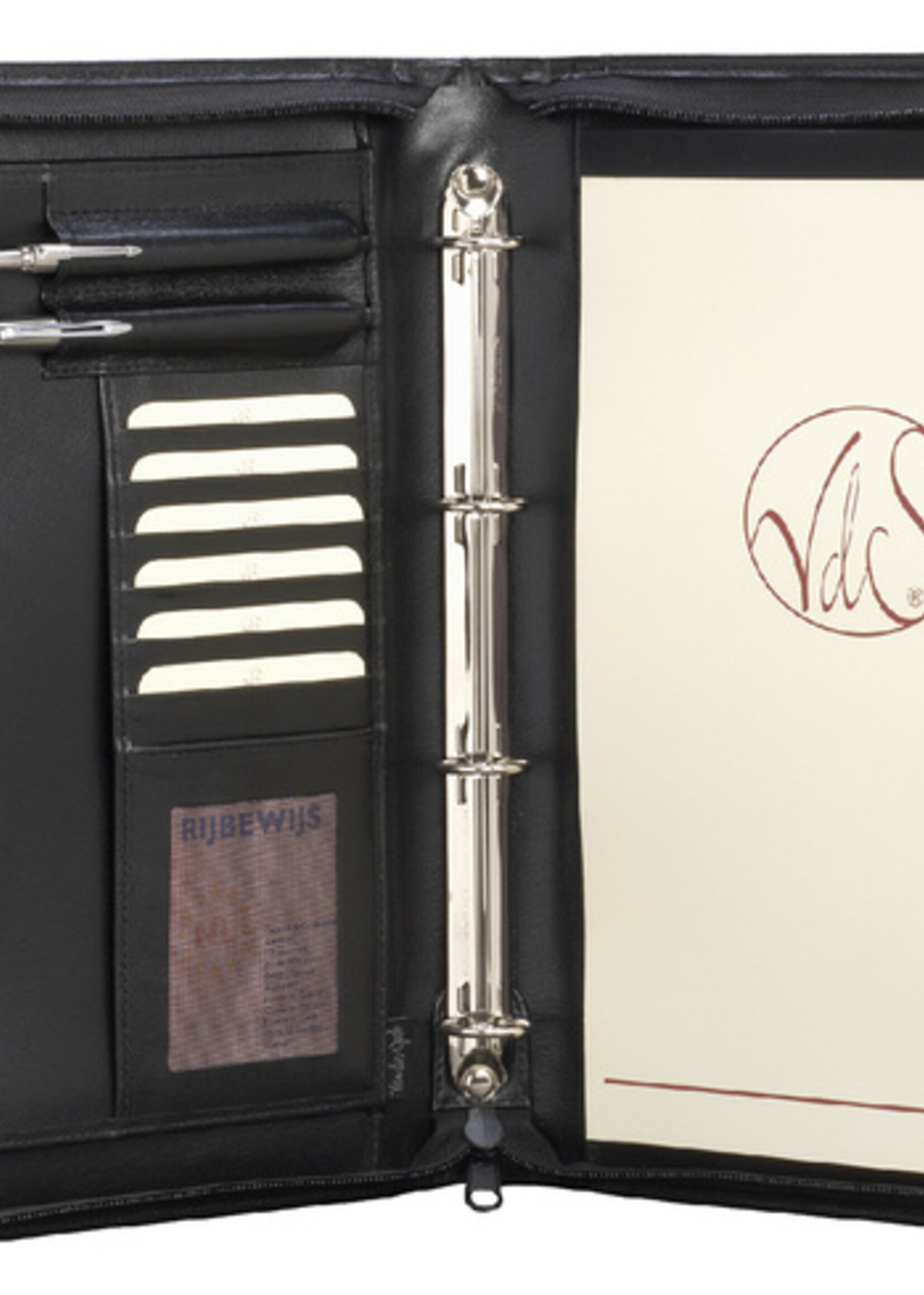 Van der Spek Van der Spek SCHRIJFMAP A4 RITS/RING ZW