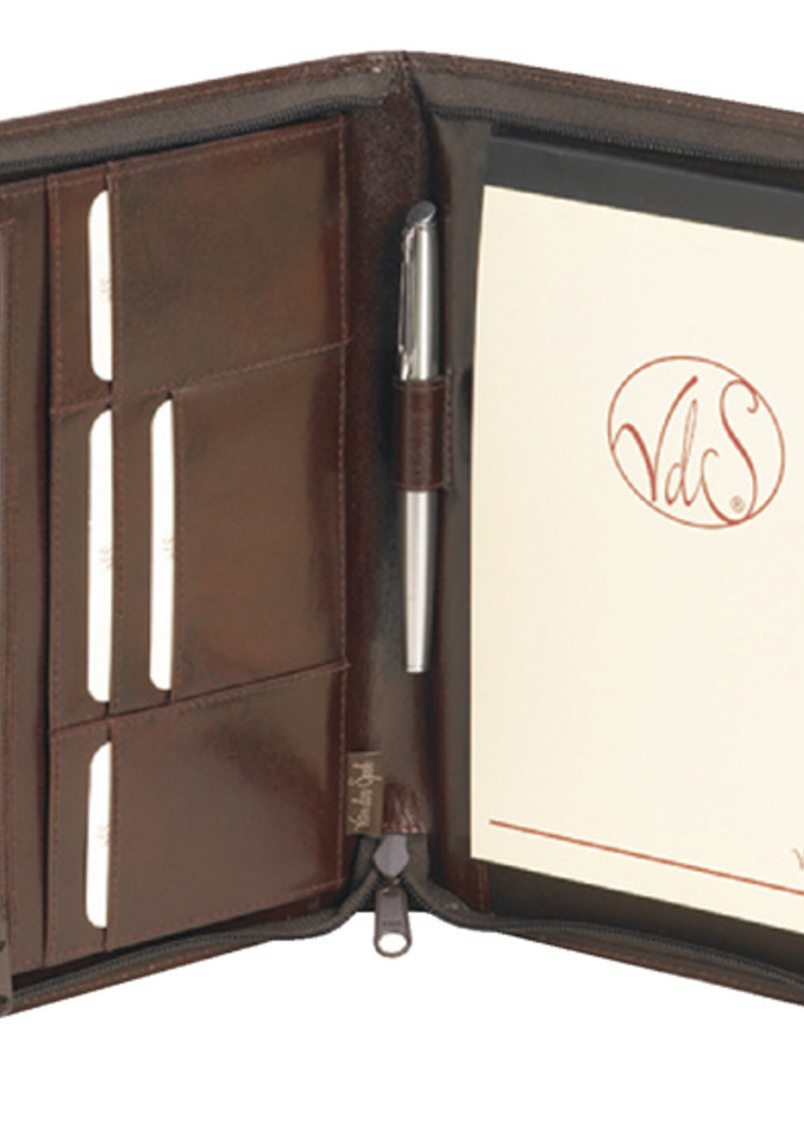 Van der Spek Van der Spek SCHRIJFMAP A5 RITS LEER BR