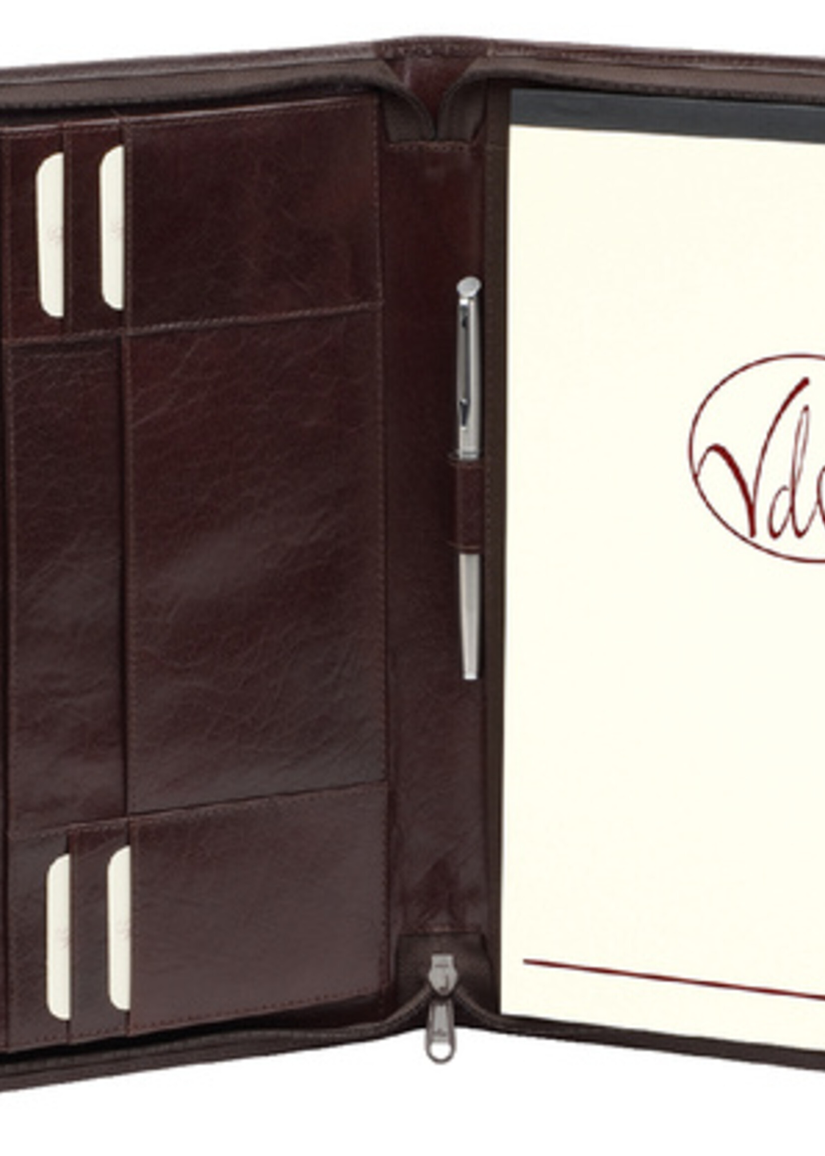 Van der Spek Van der Spek SCHRIJFMAP A4 RITS LEER BR