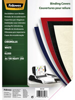 Fellowes VOORBLAD A4 CHROMO WT 100STKS