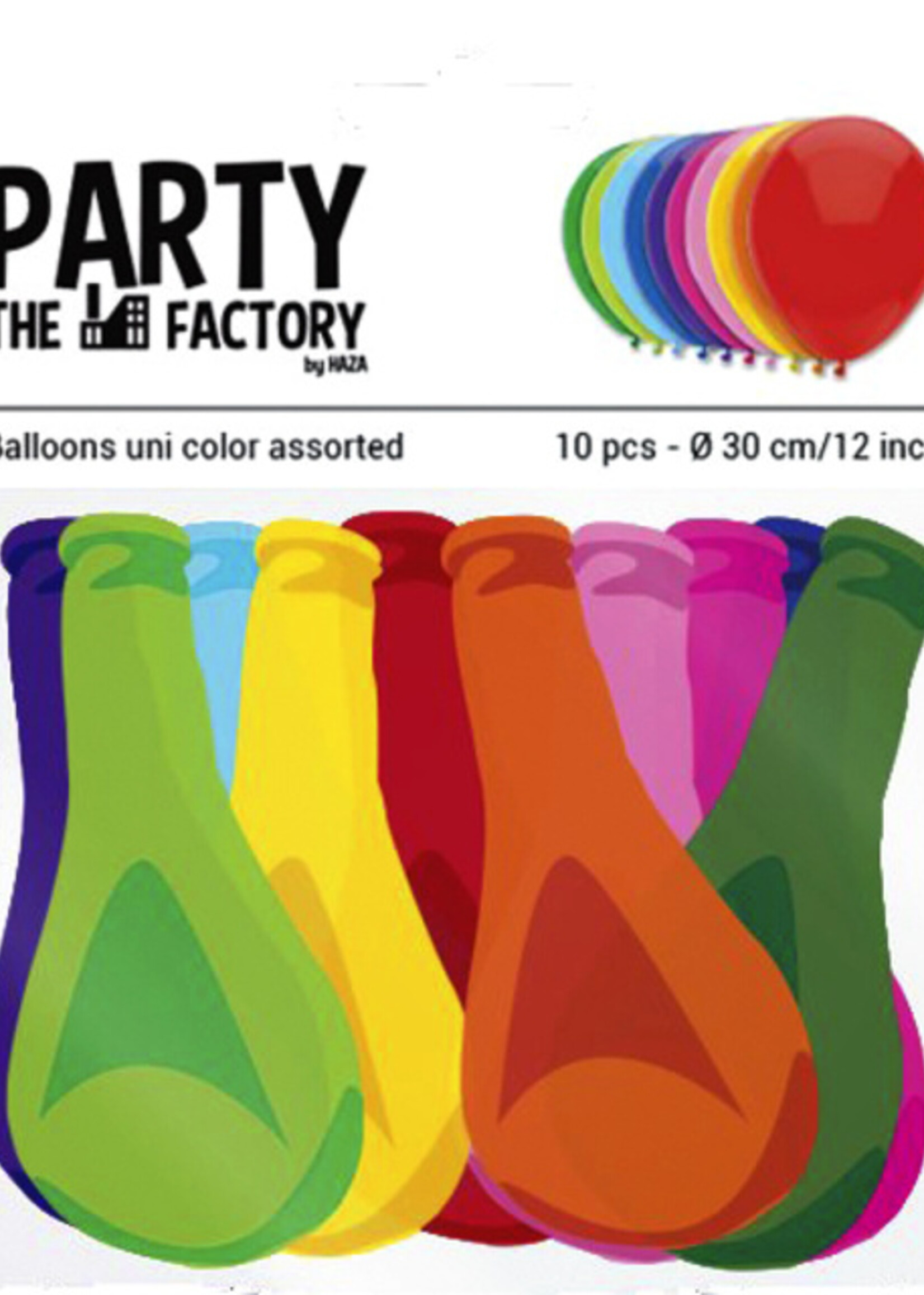 Haza Haza BALLON UNI 30CM ASS 10STKS