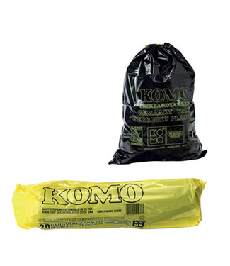 Komo VUILNISZAK 60L ZW 15STKS