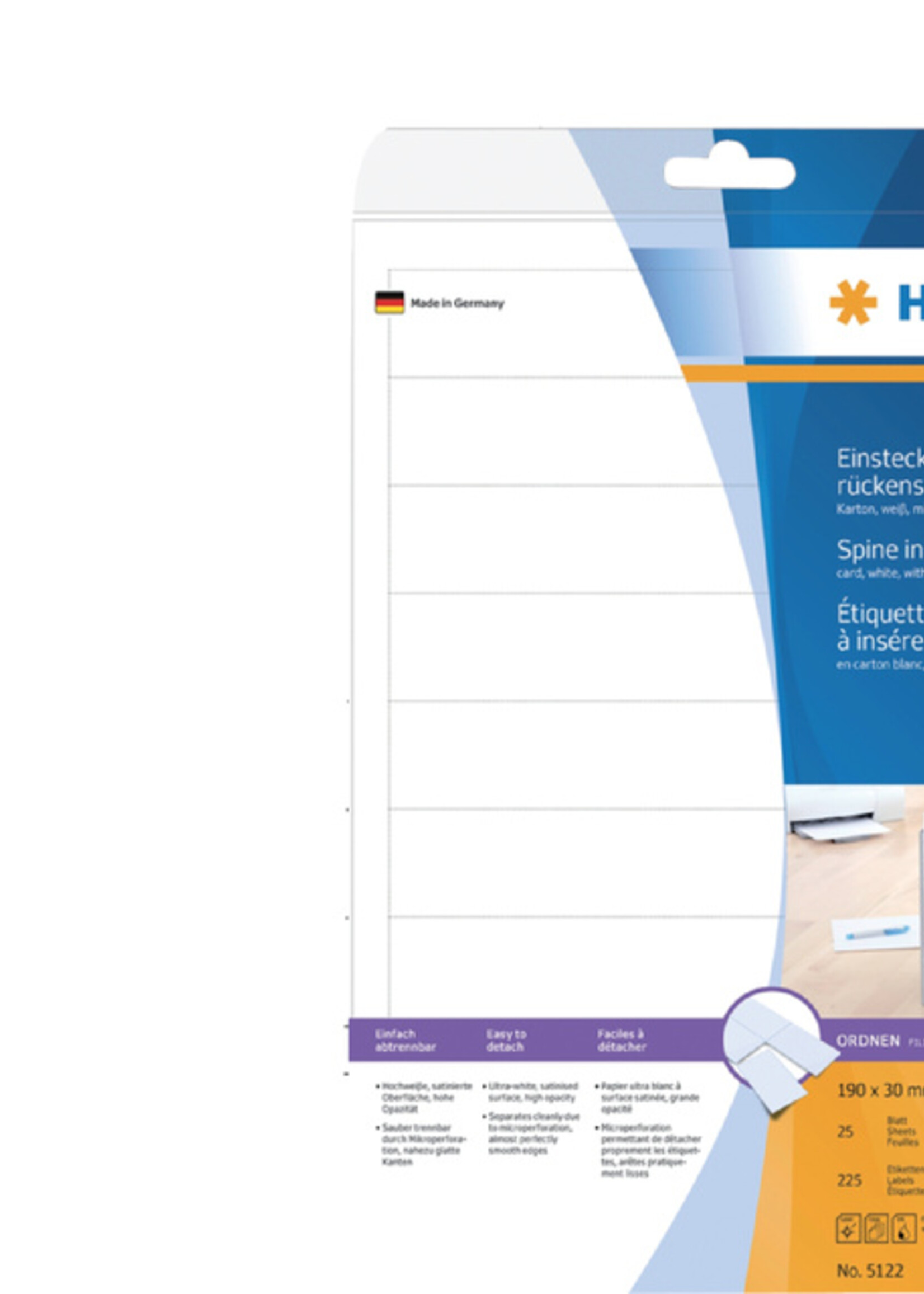 Herma Herma RUGETIKET 5122 190X30MM WT 25VEL