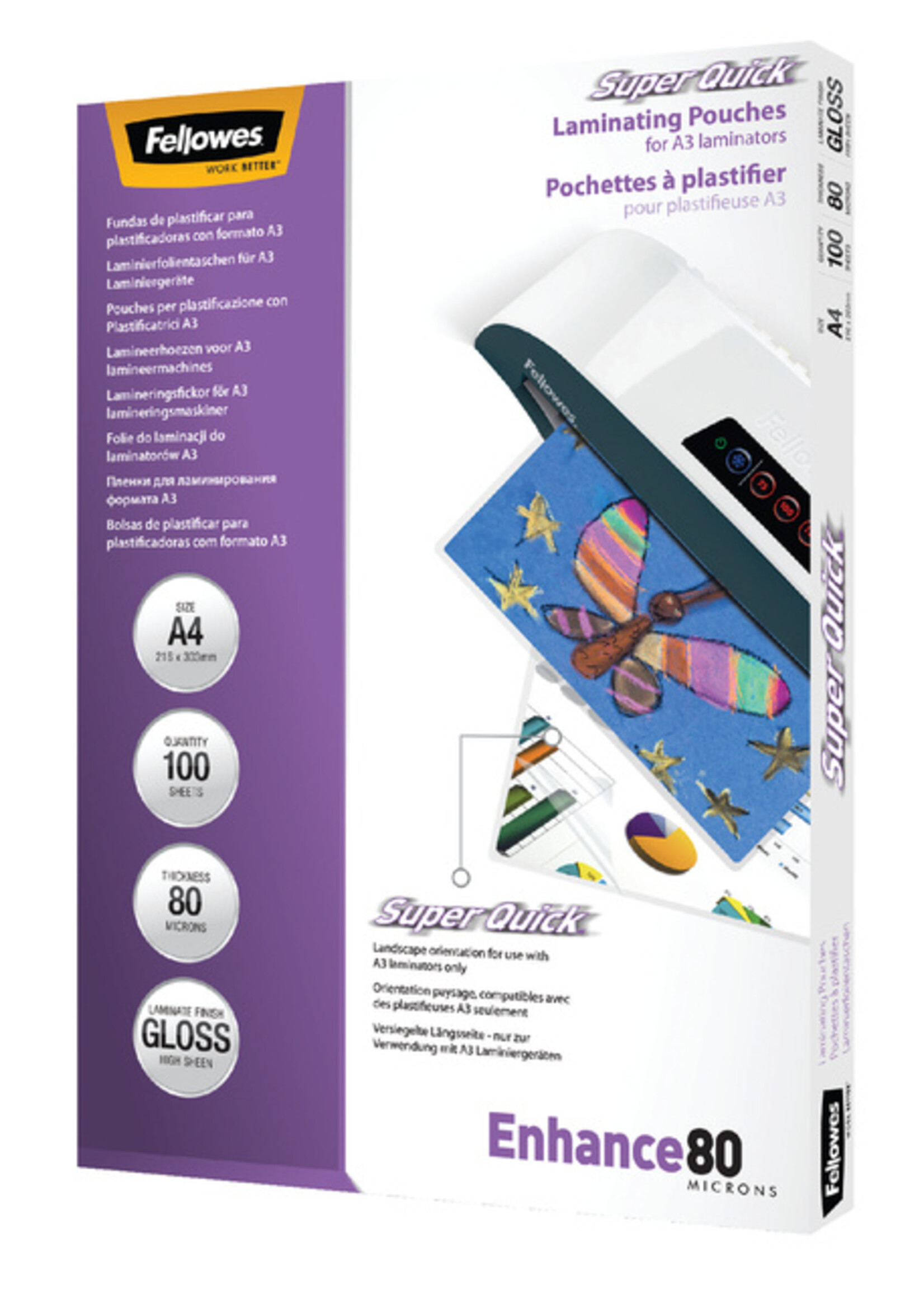 Fellowes Fellowes LAMINEERHOES A4 80MIC 100STKS