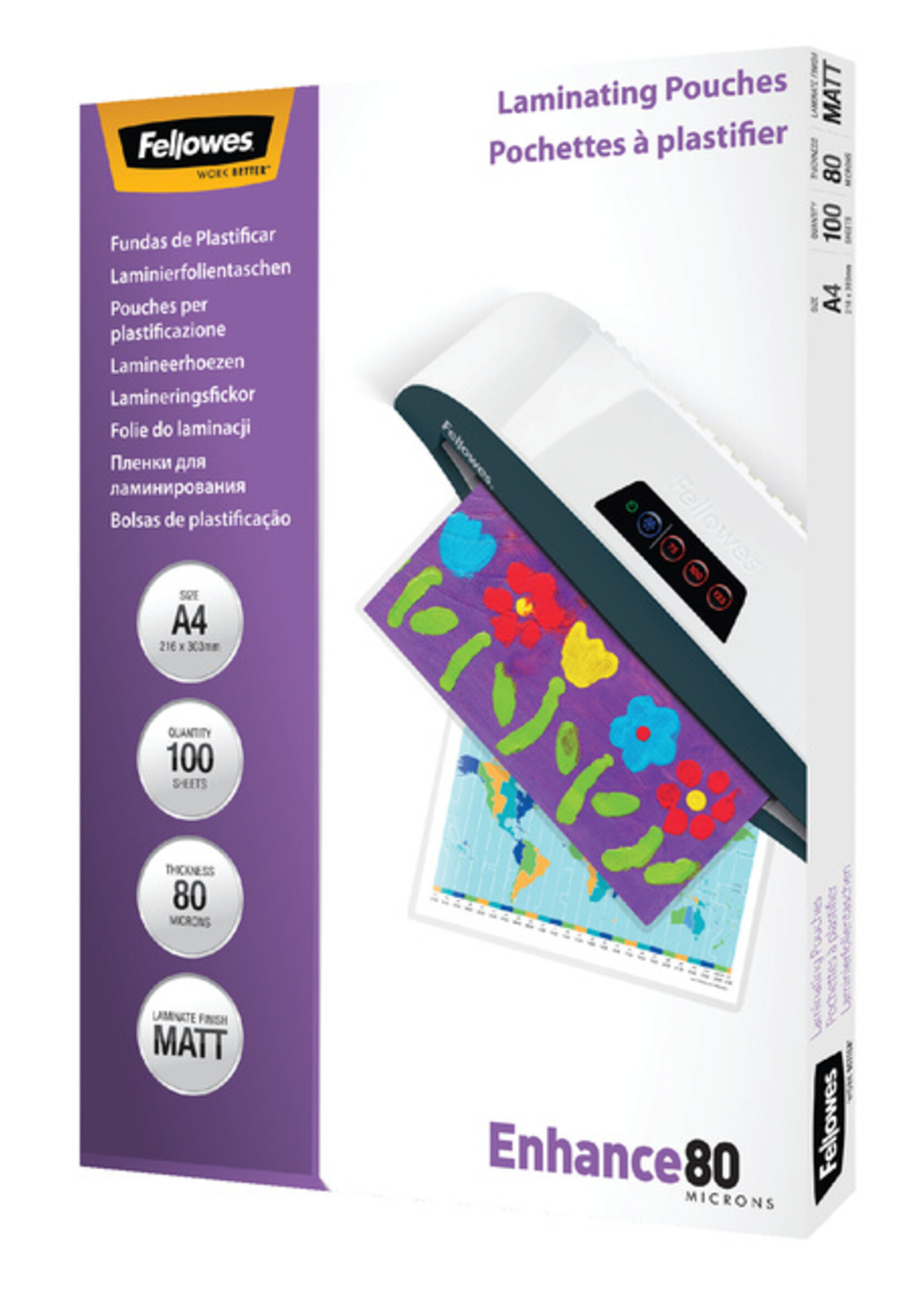 Fellowes Fellowes LAMINEERHOES A4 MAT 80MIC 100STKS