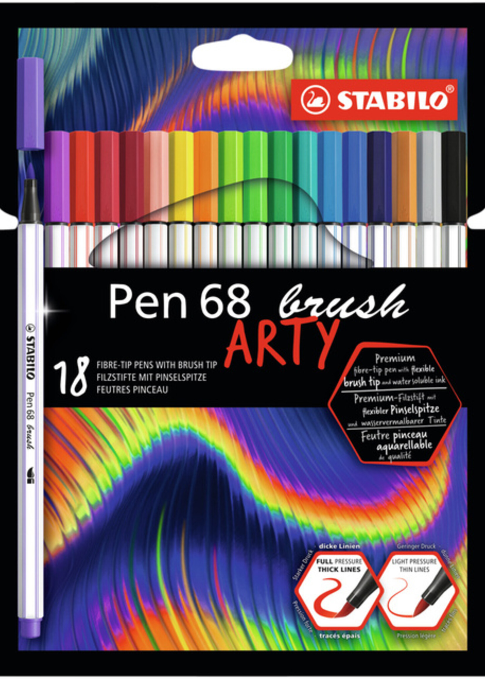 Stabilo Stabilo BRUSHSTIFT 68 ASS 18KL