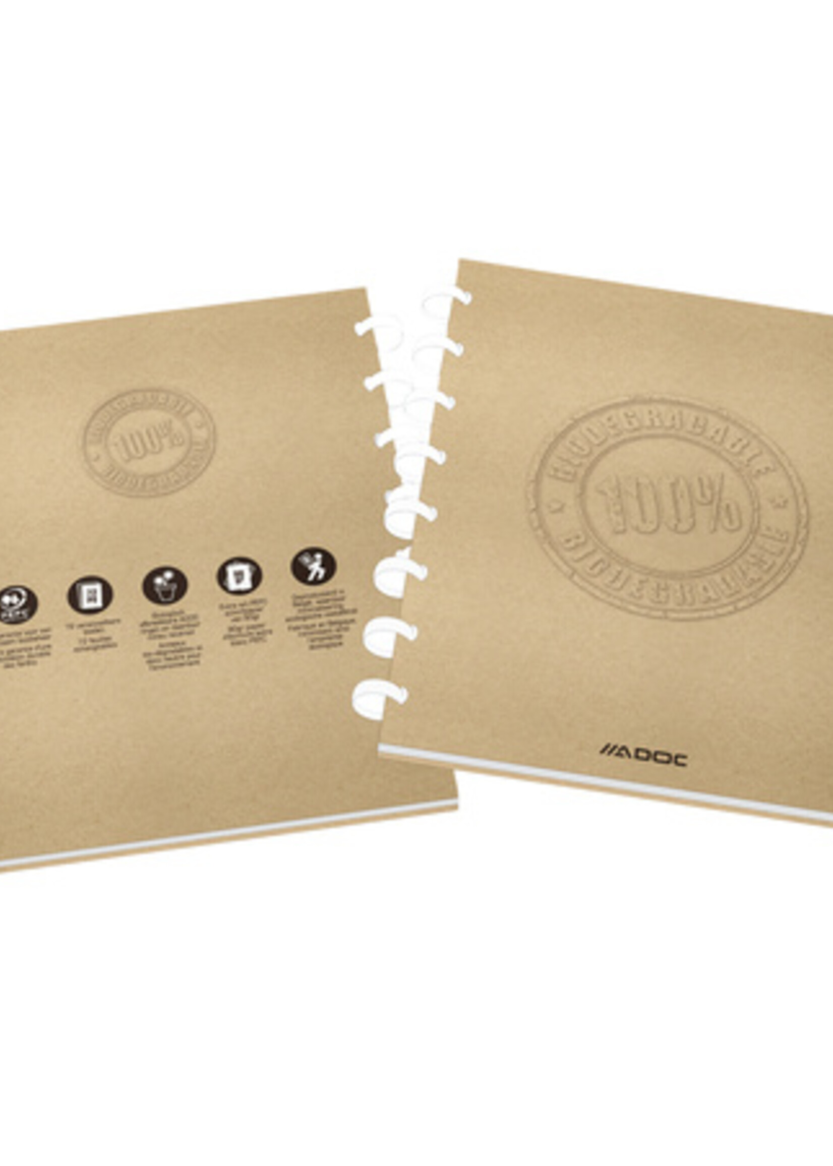 Adoc Adoc SCHRIFT BIO A5 90GR 144BLZ RT 5X5 KRAFT