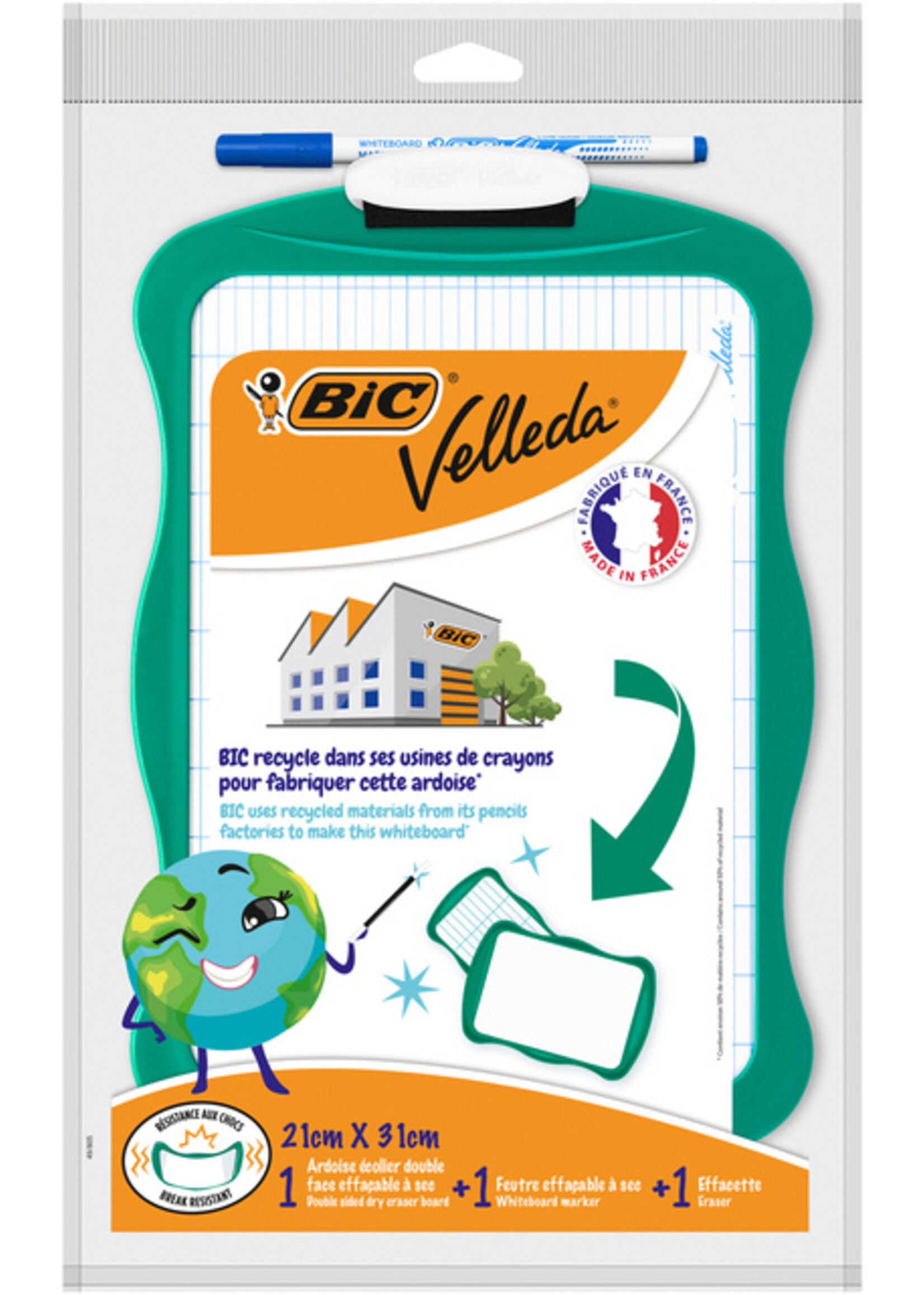 Bic Bic WHITEB RECY 21X31CM SET + WISSER