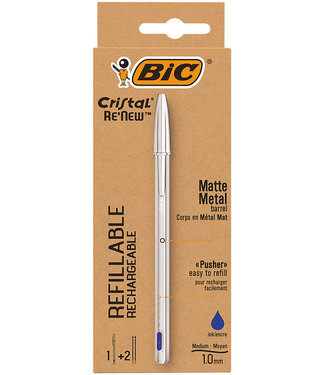 Bic BALPEN CRISTAL RE-NEW BL + 2VULLING