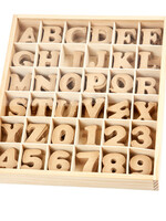 Creotime LETTERS EN CIJFERS HOUT 4CM 288STKS