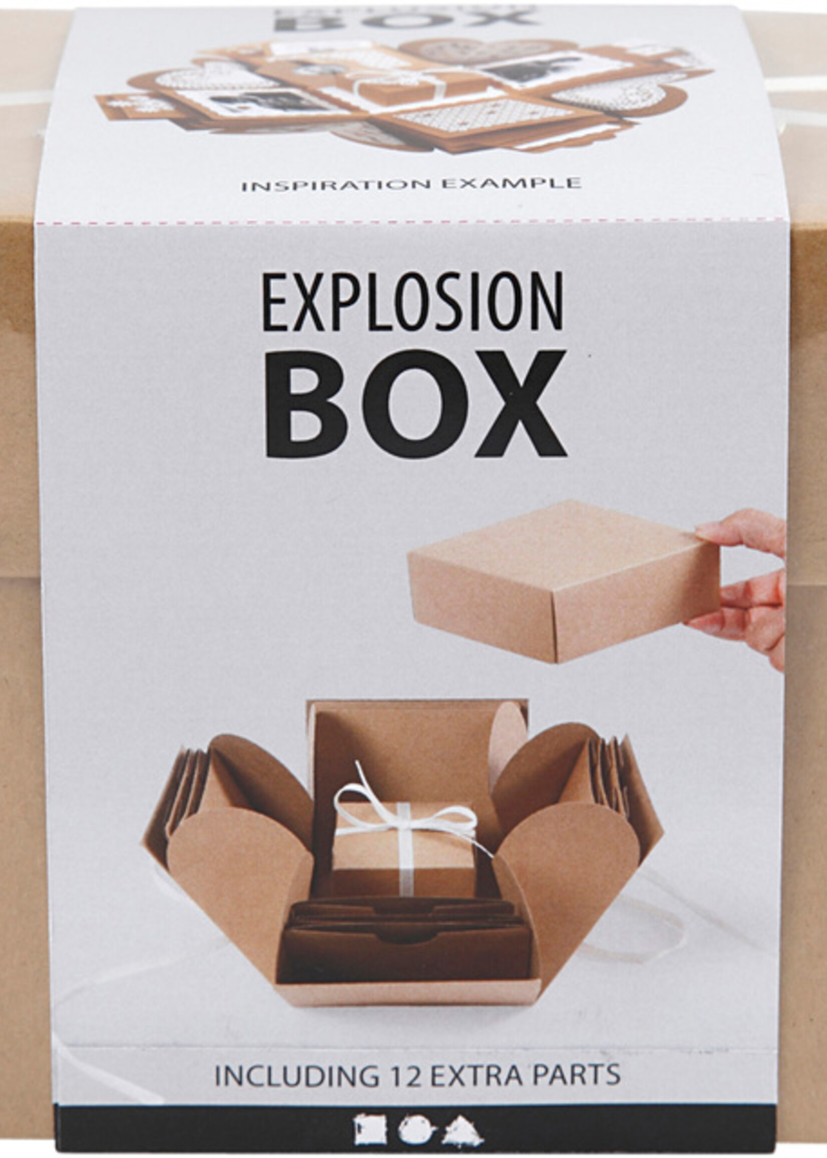 Creotime Creotime EXPLOSION BOX 12X12X12CM NATUREL