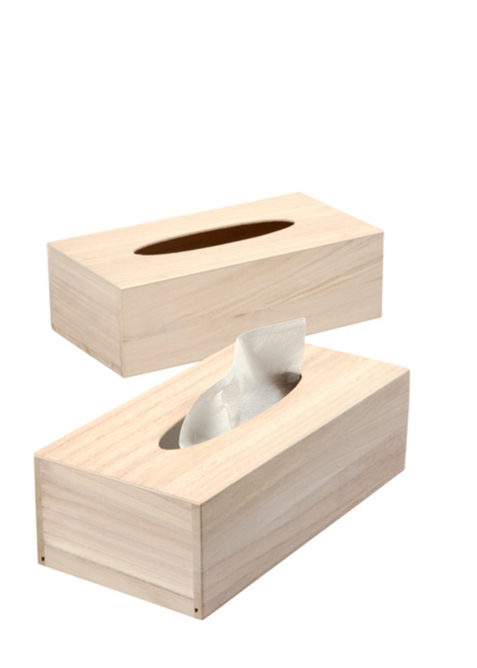 Creotime Creotime TISSUEDOOS HOUT 27X14x8CM