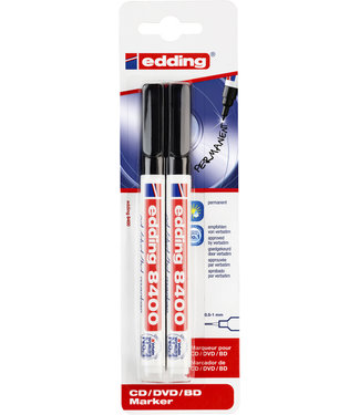 edding CD MARKER 8400 ROND ZW 2STKS