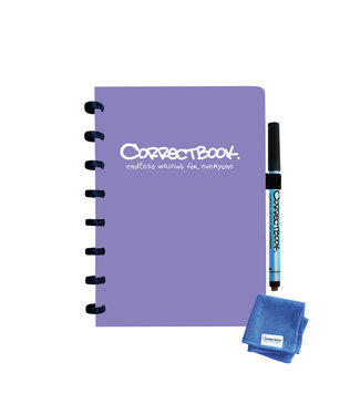 Correctbook NOTITIEBOEK A5 BLK PETUNIA PURPLE 40BLZ