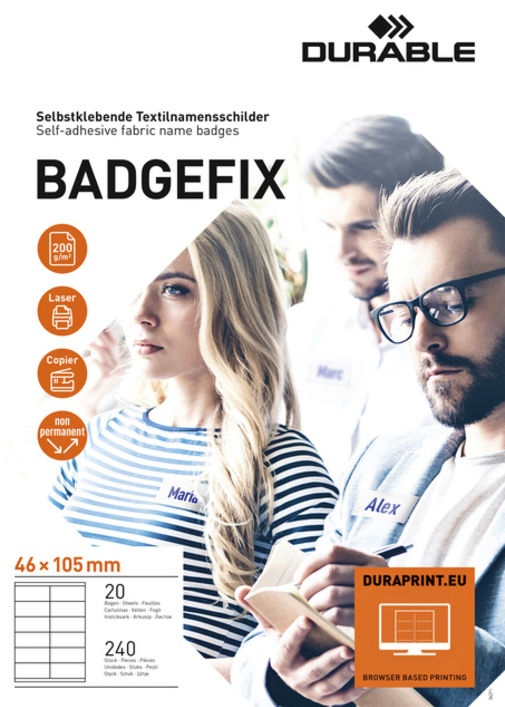 Durable Durable NAAMBADGE ETIKET 8363 240STKS