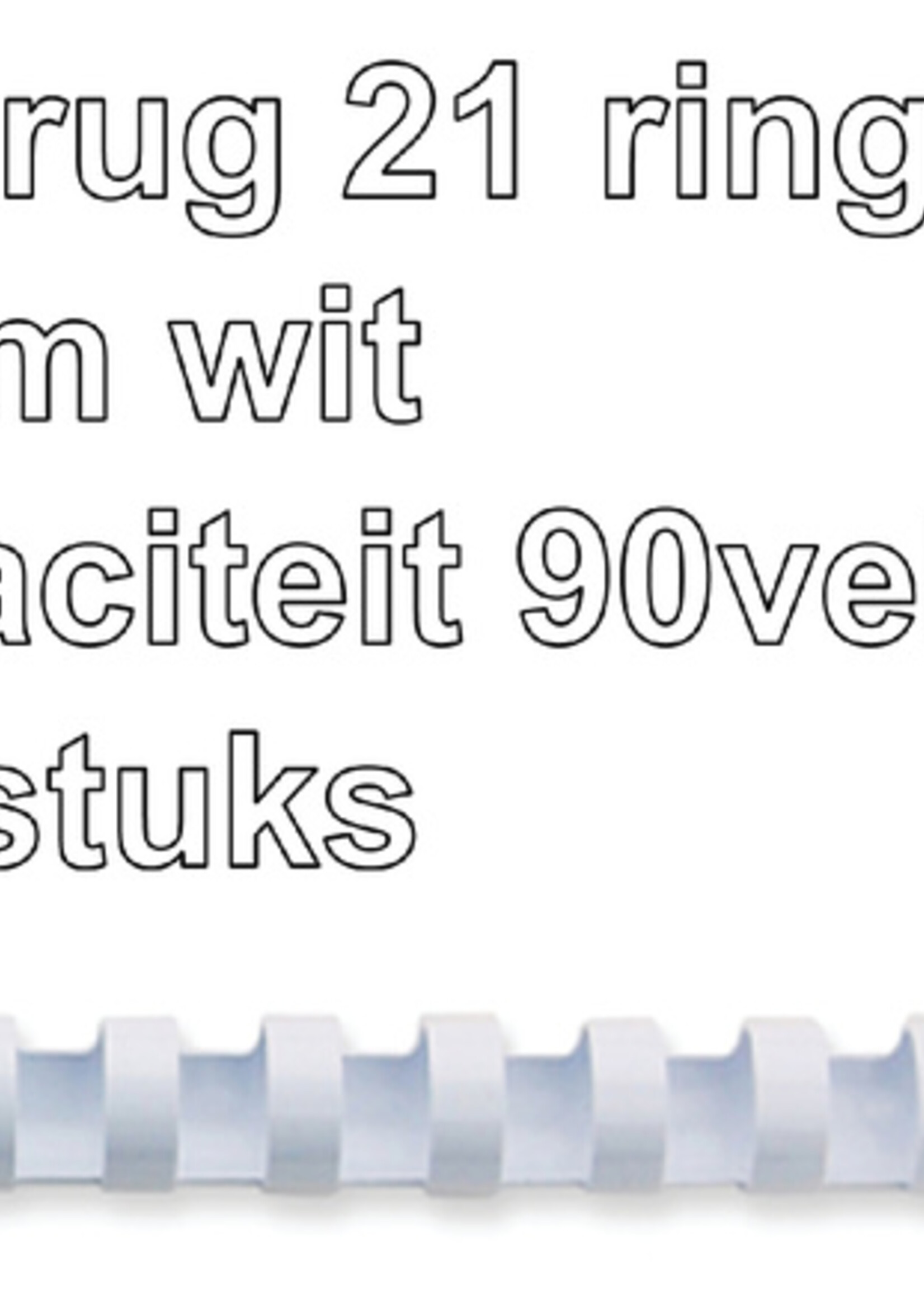 GBC GBC BINDRUG 12MM 21R WT 100STKS