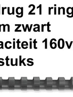 GBC BINDRUG 19MM 21R ZW 100STKS