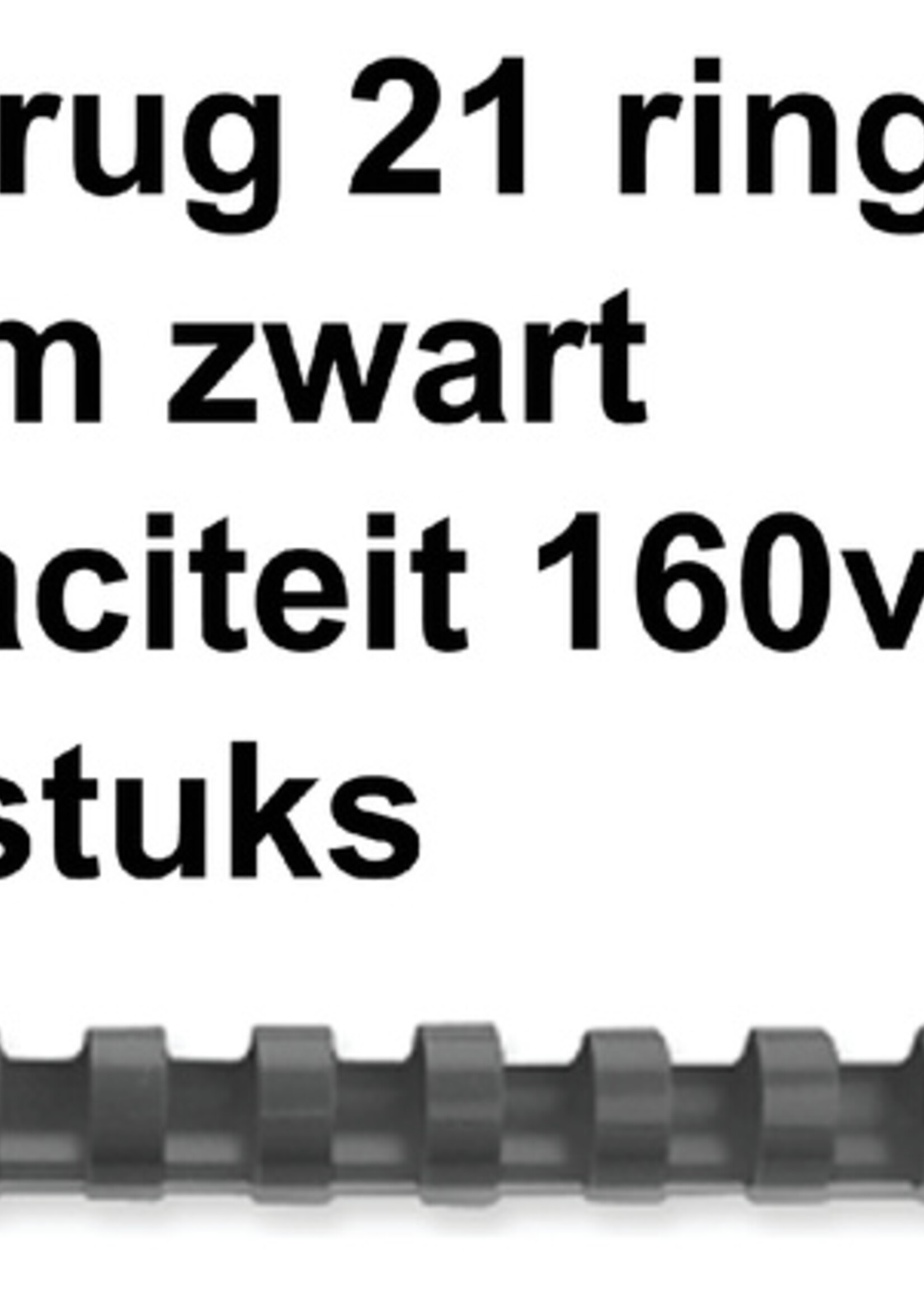 GBC GBC BINDRUG 19MM 21R ZW 100STKS