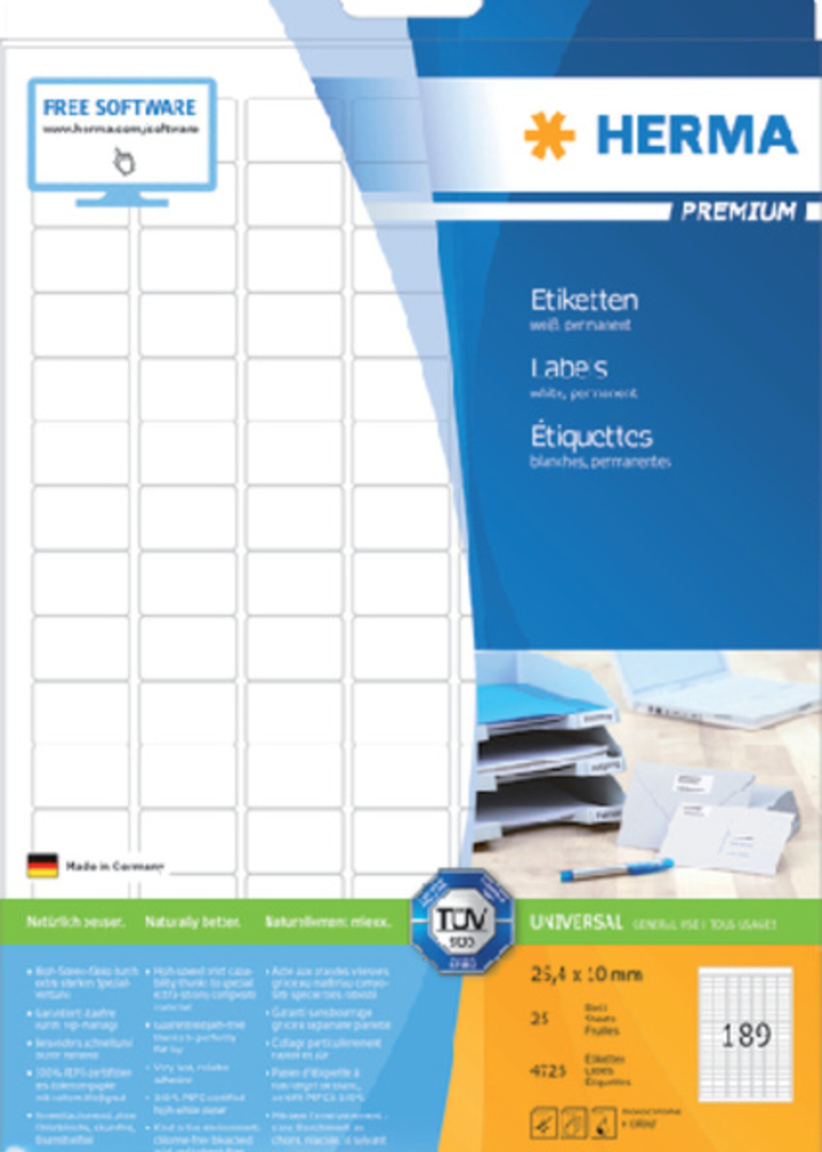 Herma Herma ETIKET 4333 A4.4X10MM 25STKS