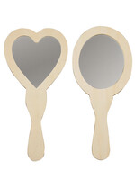 Creotime HANDSPIEGELS HART EN OVAAL 23-24CM