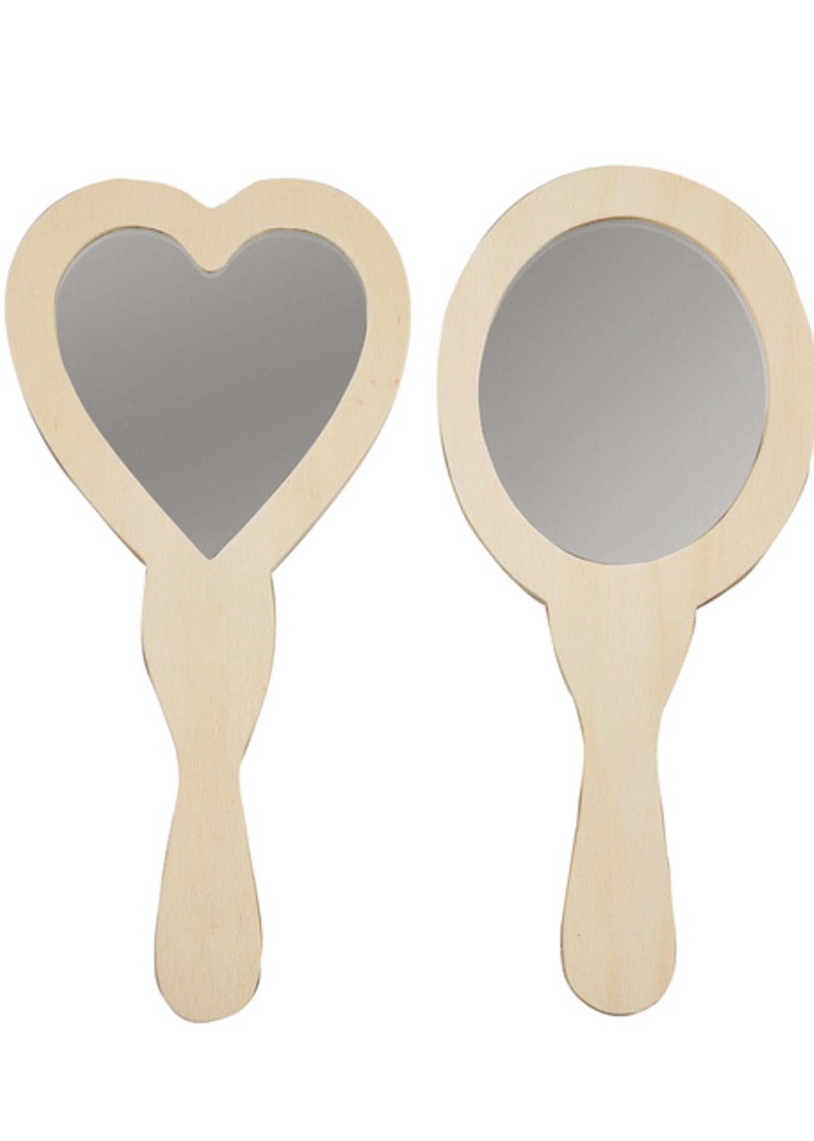 Creotime Creotime HANDSPIEGELS HART EN OVAAL 23-24CM