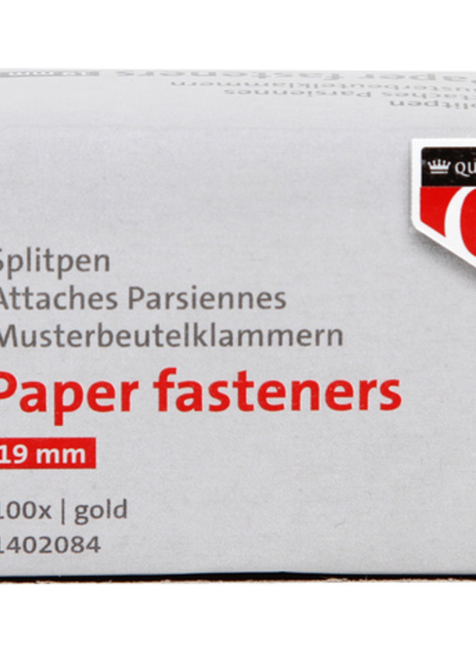 Quantore Quantore SPLITPEN 19MM GOUD 100STKS