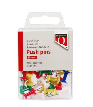 Quantore PUSH PINS ASS 40STKS