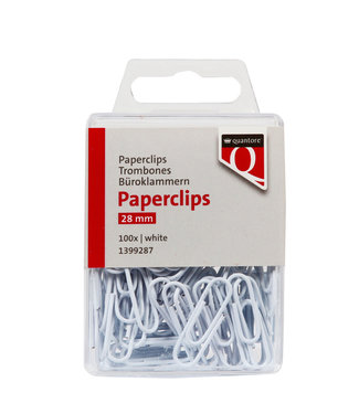 Quantore PAPERCLIP 28MM WT 100STKS