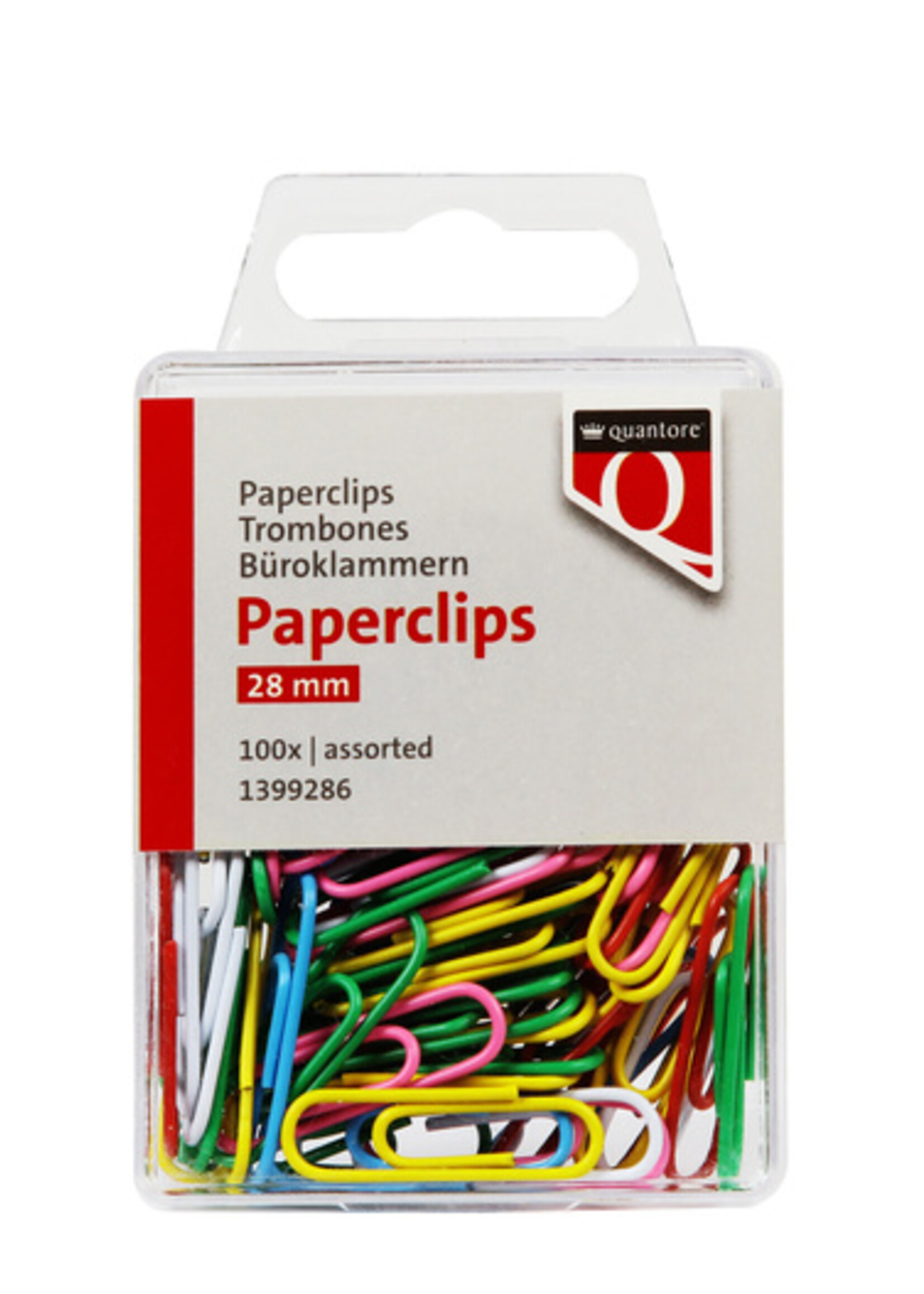 Quantore Quantore PAPERCLIP 28MM ASS 100STKS