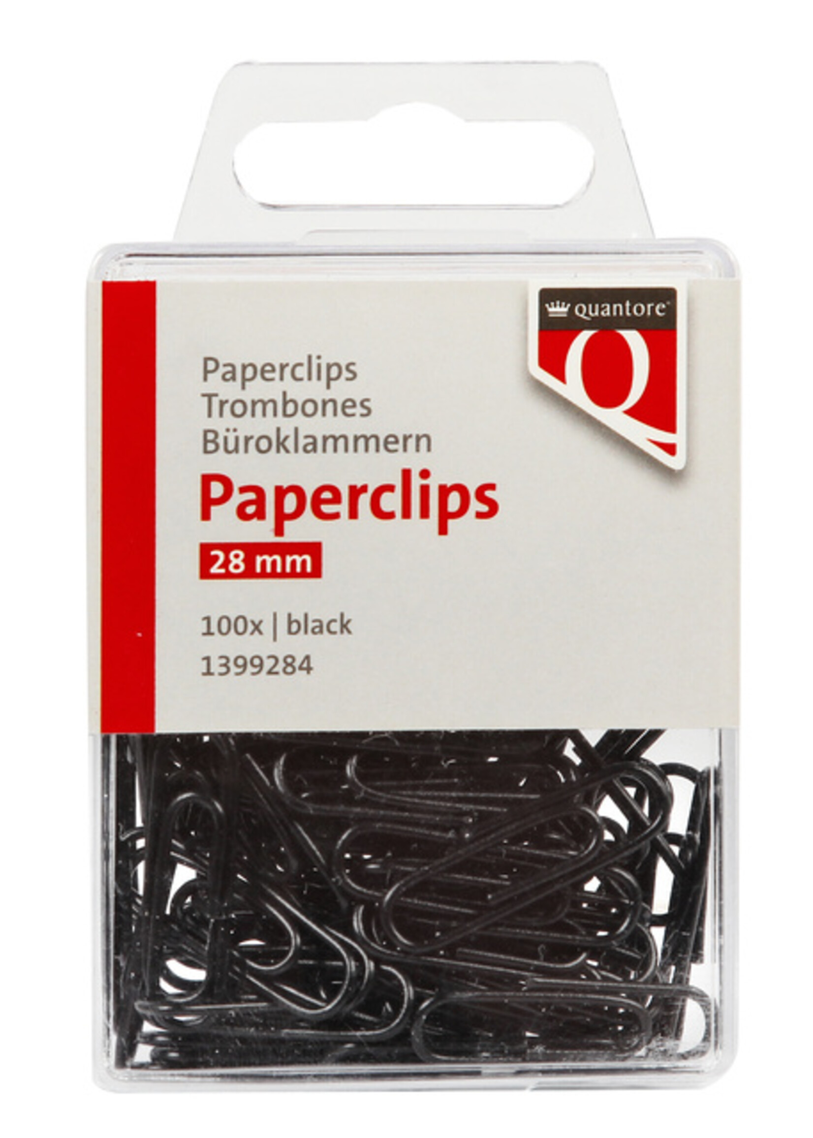 Quantore Quantore PAPERCLIP 28MM ZW 100STKS