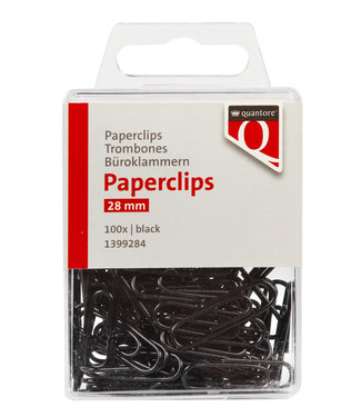 Quantore PAPERCLIP 28MM ZW 100STKS