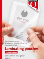 Quantore LAMINEERHOES CREDIT CRDS 54X86MM 100STKS