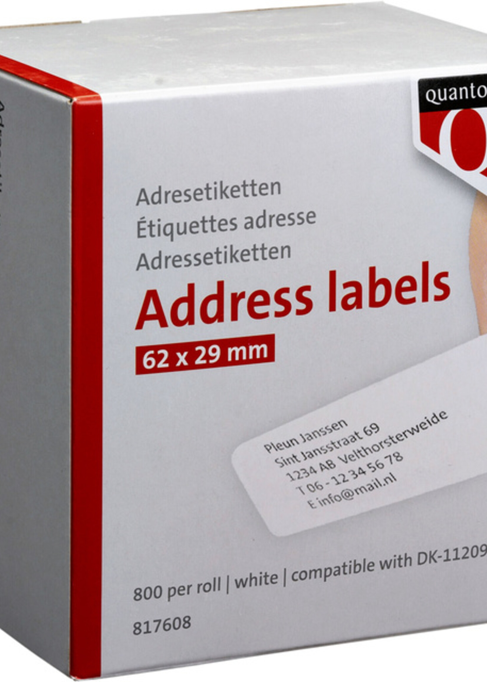 Quantore Quantore L-ETIKET DK-11209 29X62 WT