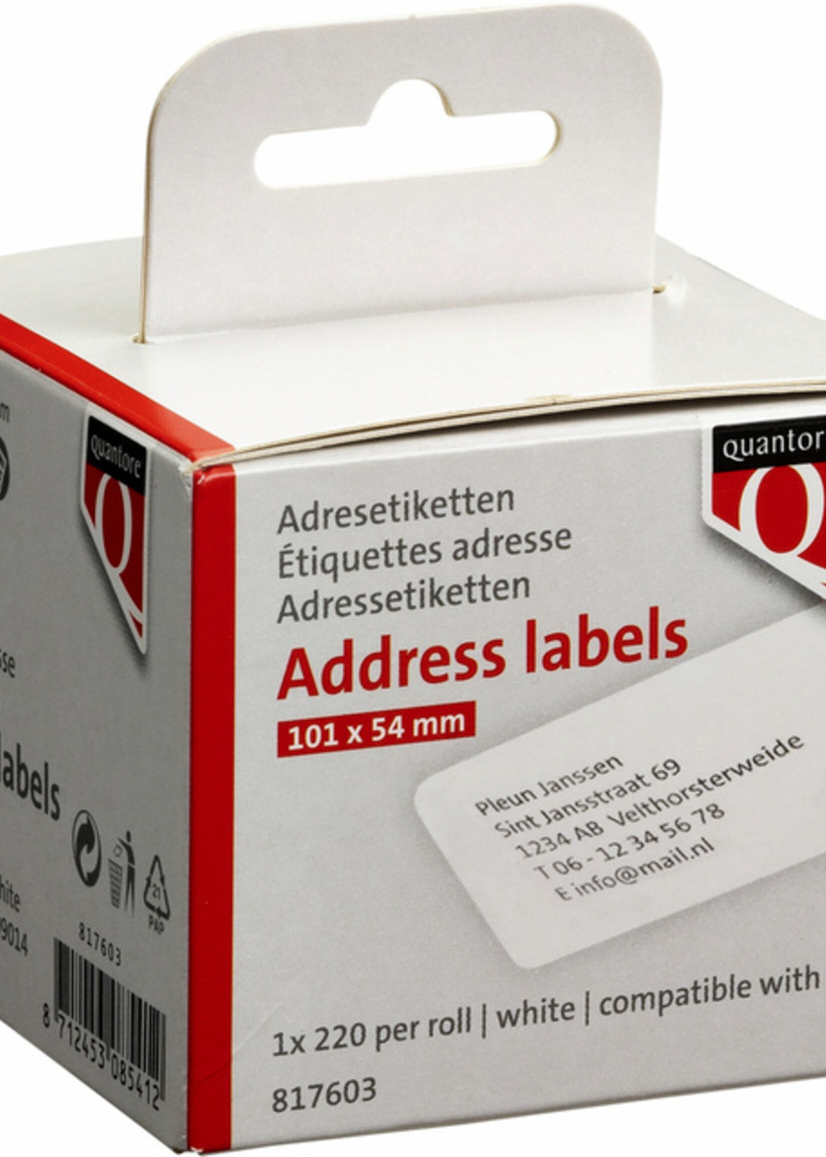 Quantore Quantore L-ETIKET 99014 54X101MM WT