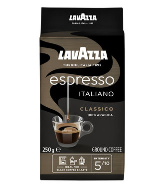 Lavazza KOFFIE GEMALEN ESPRESSO BLACK 250GR