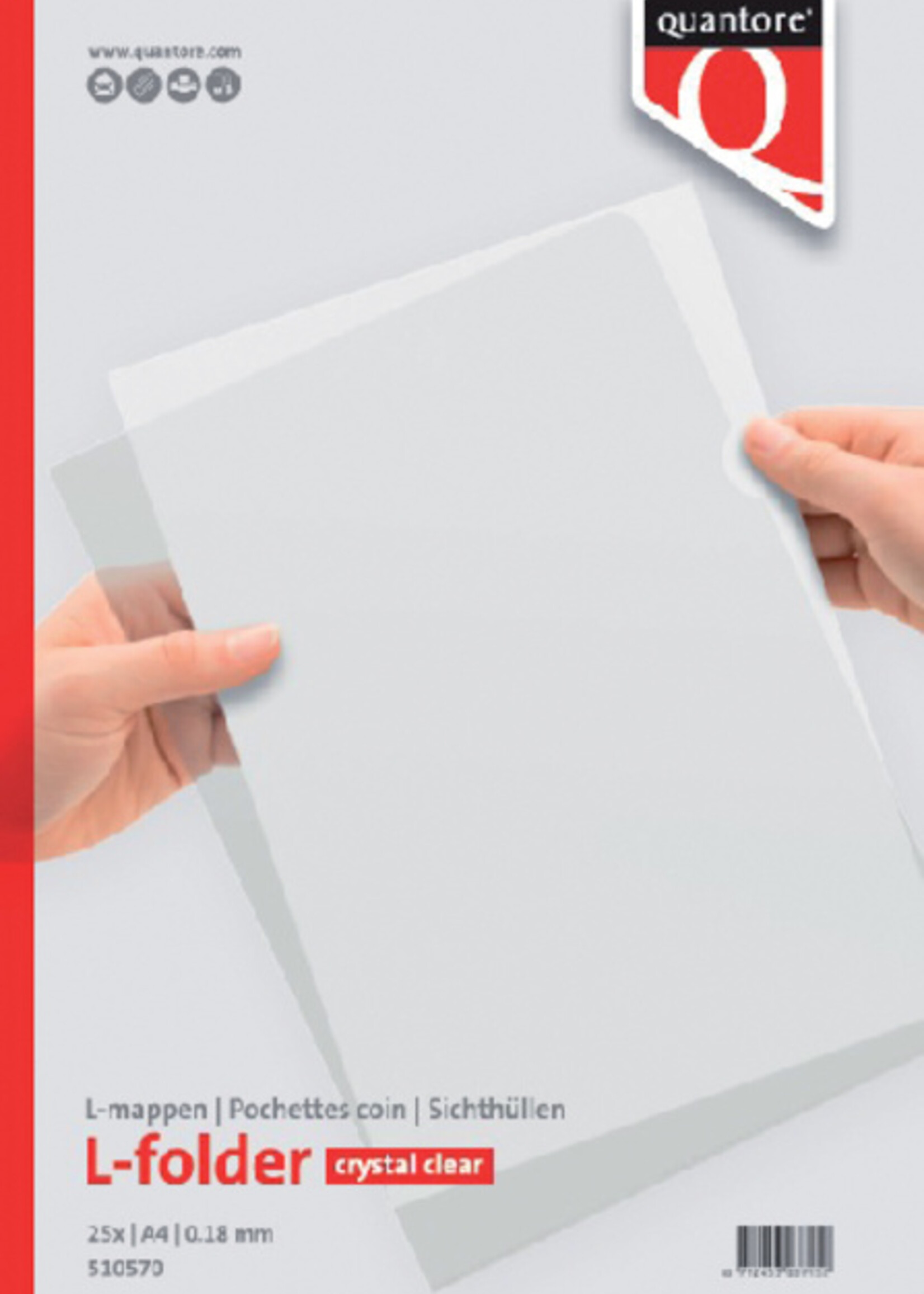 Quantore Quantore L-MAP A4 PP 0.18 GLAD L-MOD 25STKS