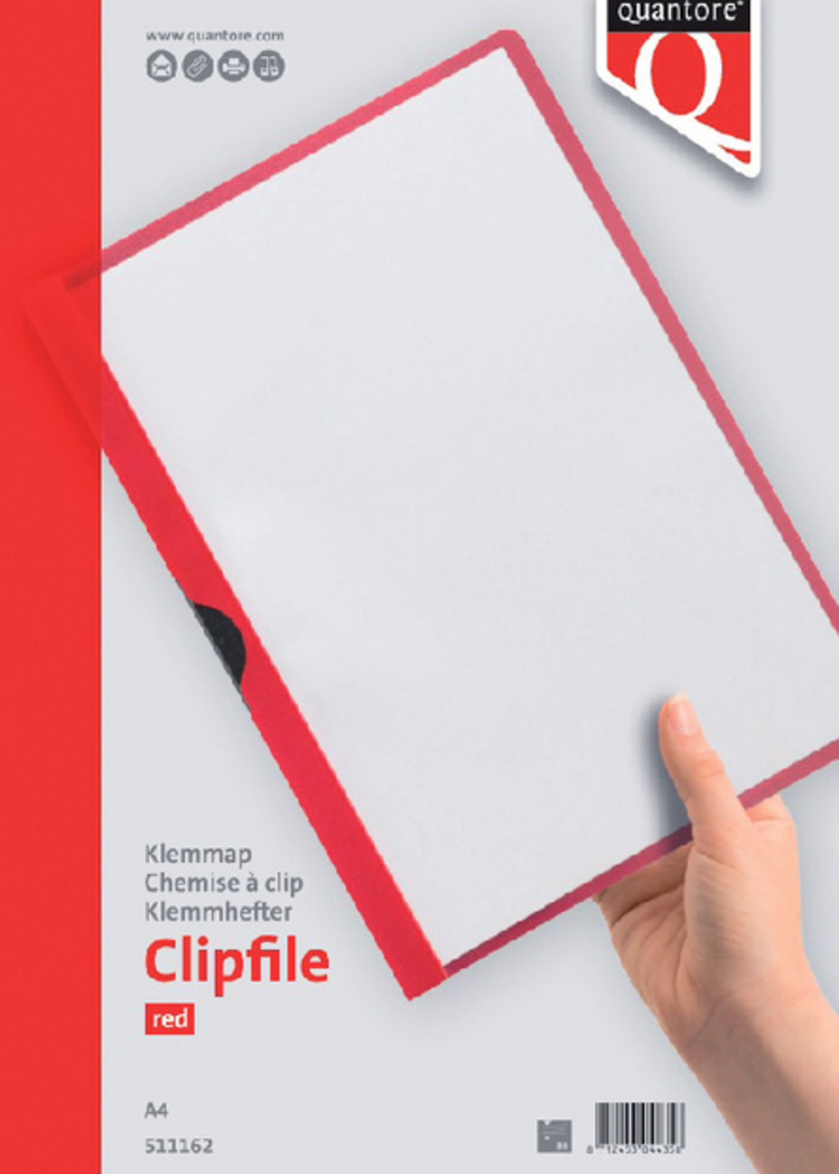 Quantore Quantore KLEMMAP A4 3MM RD