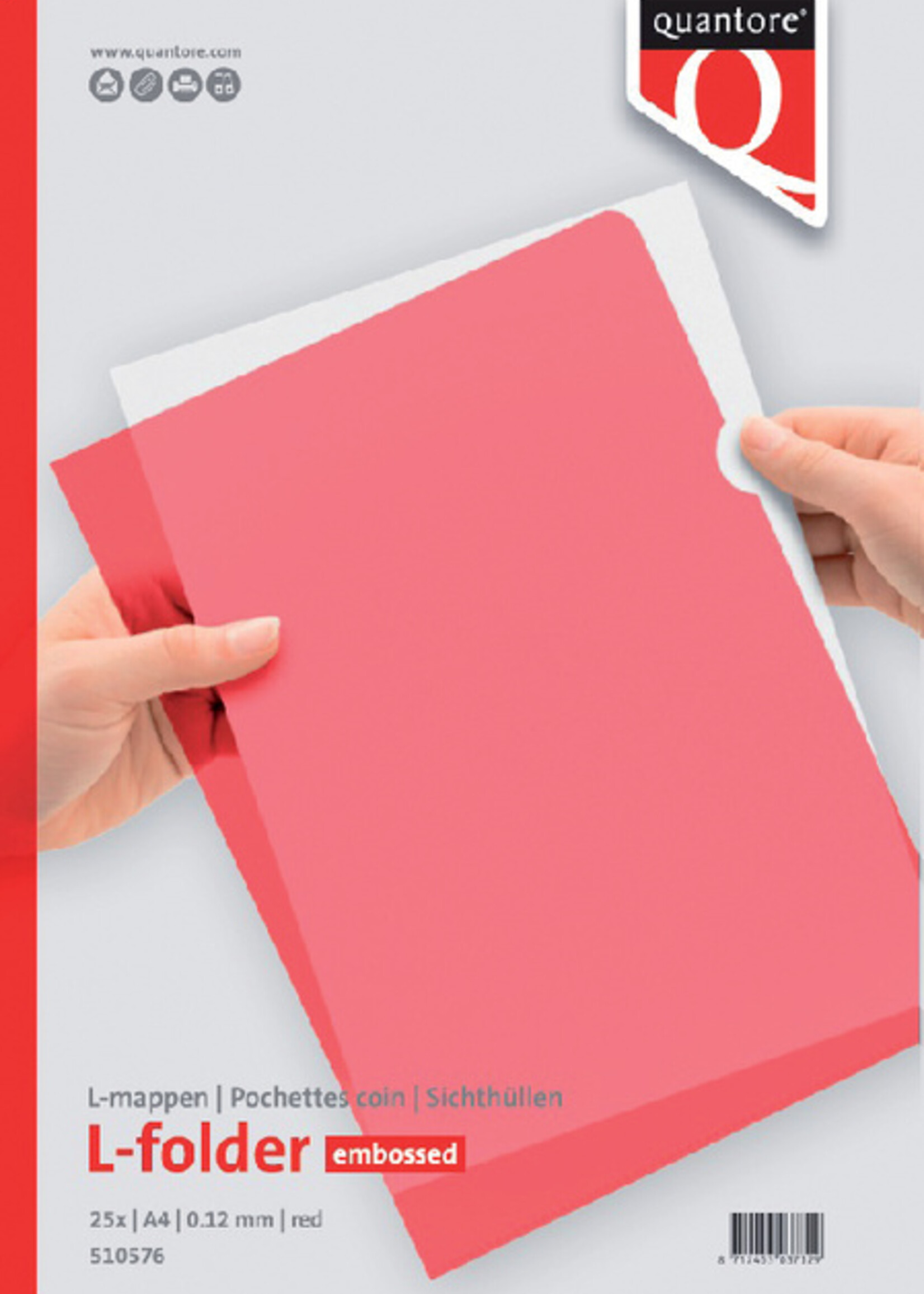 Quantore Quantore L-MAP A4 PP 0.12 RD L-MOD 25STKS